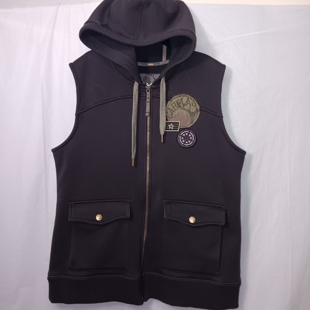 CABELAS OUTDOORS HOODIE VEST JACKET